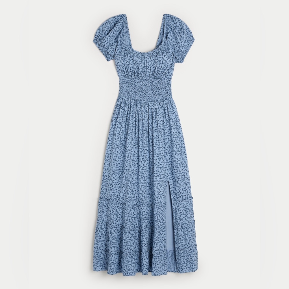 Hollister Smocked Sundress with Puff Sleeves